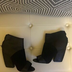 Mia limited edition black leather booties